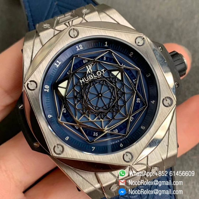 Noob Watch Store HBF Big Bang Unico Sang Bleu Titanium Case Skeleton