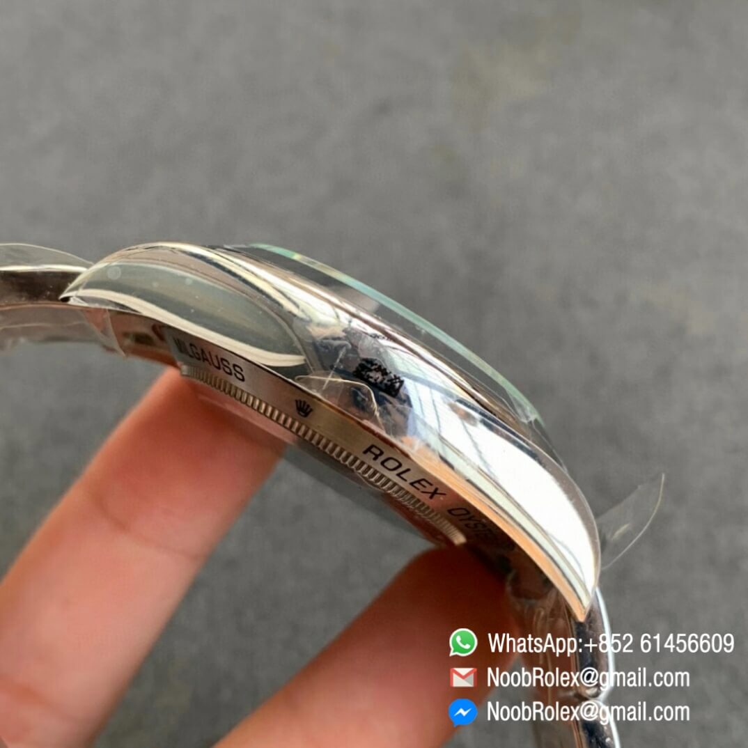 Noob Watch Time ARF Rolex Milgauss 116400GV Green Sapphire Crystal Lightning Seconds Hand 904L Steel Black Dial SH3131 05