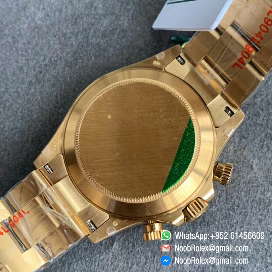 Noob Watch Time BLF Superclone Rolex Daytona 116509 Full Yellow Gold Bezel MOP Dial Diamonds Markers A7750 08