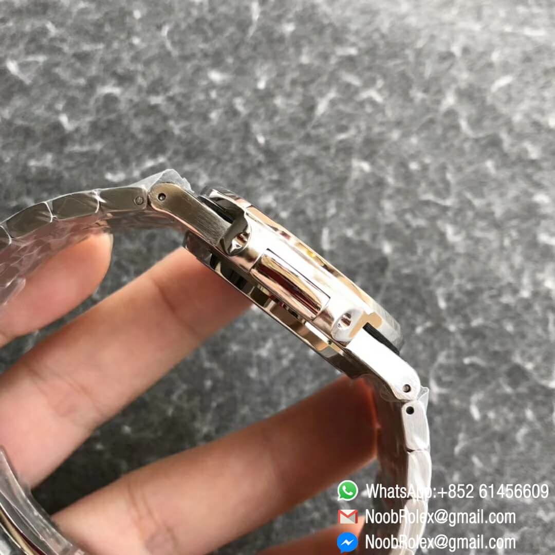 Noob Watch Time DMF V3 Super Clone Nautilus Jumbo 5711 Full Diamonds Paved on Dial Case and Bracelet Square Diamonds Bezel A324 05