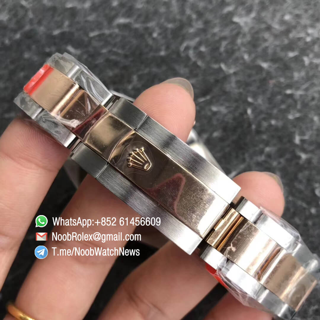 Noob Watch Time GMF SuperClone DateJust 126331 41mm White MOP Dial with Diamonds Indexes 18K Rose Gold Bezel Oystersteel and 18K Rose Gold Bracelet SA3235 05