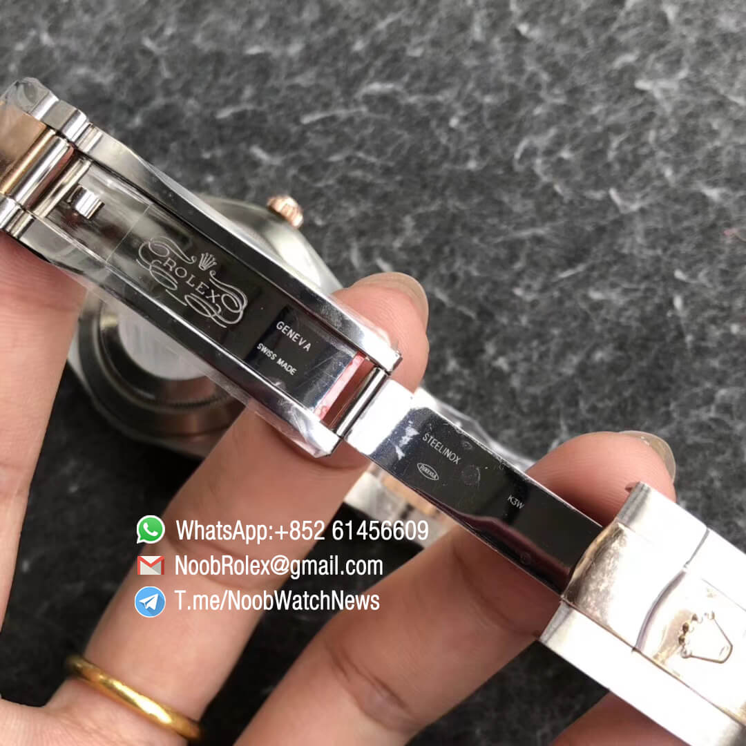 Noob Watch Time GMF SuperClone DateJust 126331 41mm White MOP Dial with Diamonds Indexes 18K Rose Gold Bezel Oystersteel and 18K Rose Gold Bracelet SA3235 07