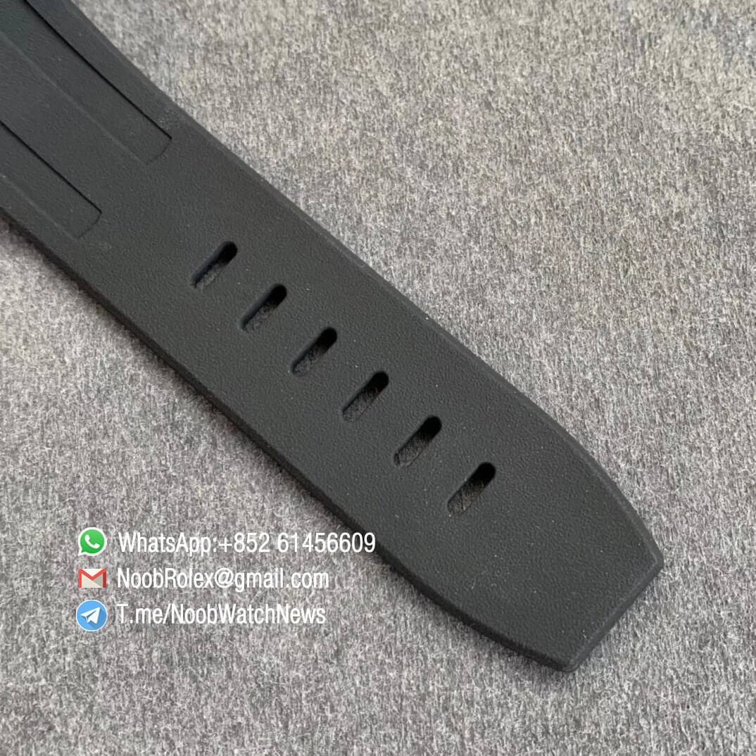 Noob Watch Time JF Best Replica Royal Oak Offshore Diver 15703 Solid Back Case Rubber Strap A2824 V10 07