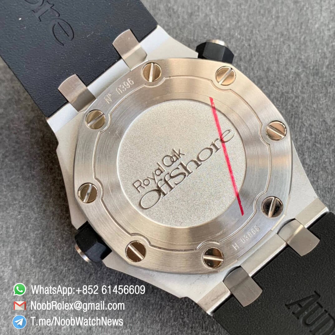 Noob Watch Time JF Best Replica Royal Oak Offshore Diver 15703 Solid Back Case Rubber Strap A2824 V10 08