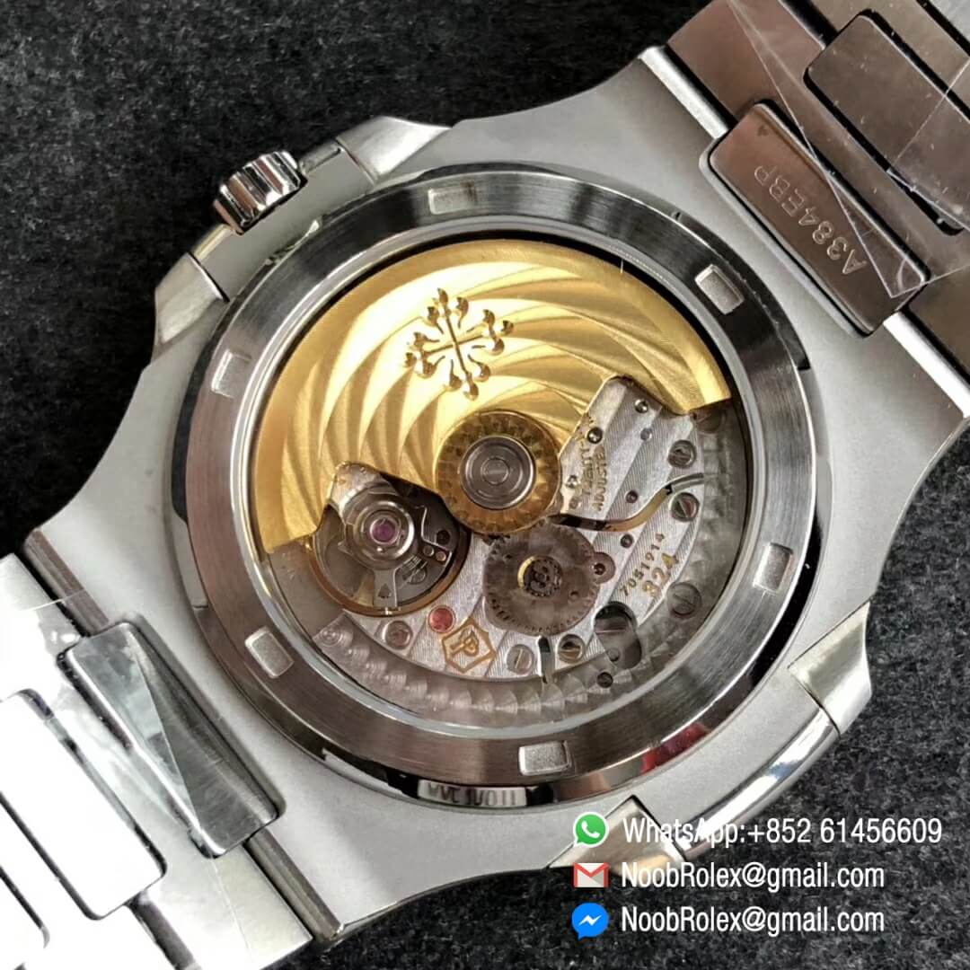 Noob Watch Time PPF V3 Best Fake Patek Philippe Nautilus 5711 Blue Dial Diamonds Bezel on Steel Bracelet 324CS 08
