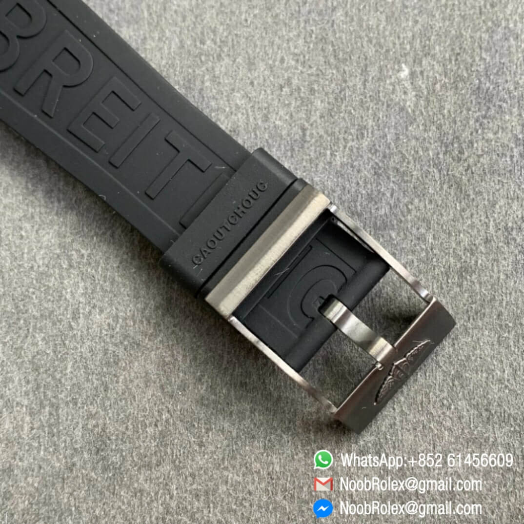 Noob Watch Time TF Best Replica Swiss Watch Breitling Superocean 44mm Black Dial DLC Black Steel Case Rose Gold Bezel Rubber Strap 06