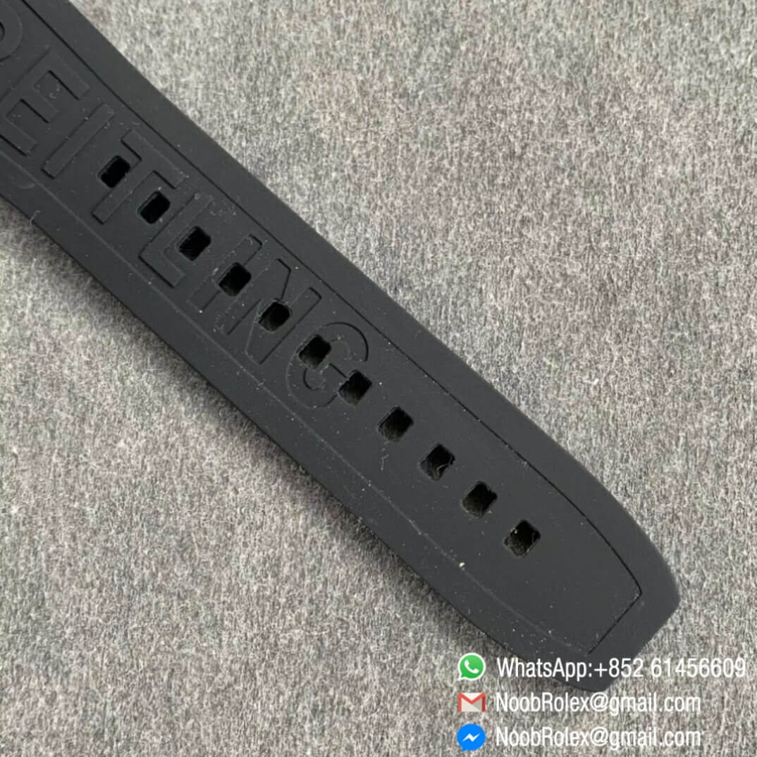 Noob Watch Time TF Best Replica Swiss Watch Breitling Superocean 44mm Black Dial DLC Black Steel Case Rubber Strap 07