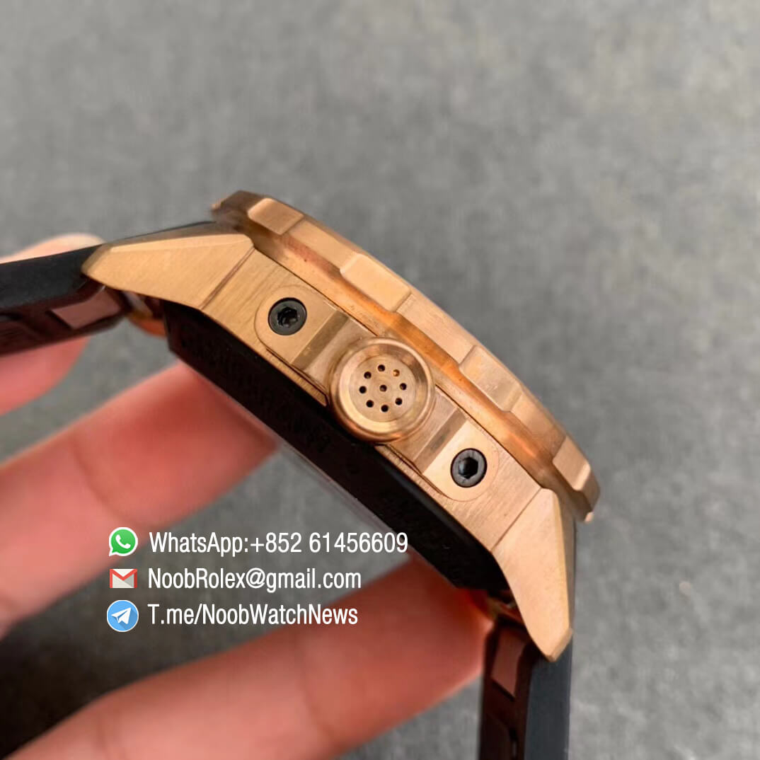 Noob Watch Time V6F Superclone IWC Aquatimer Chronograph Bronzo Case Rubber Strap Expedition Charles Darwin Edition 05