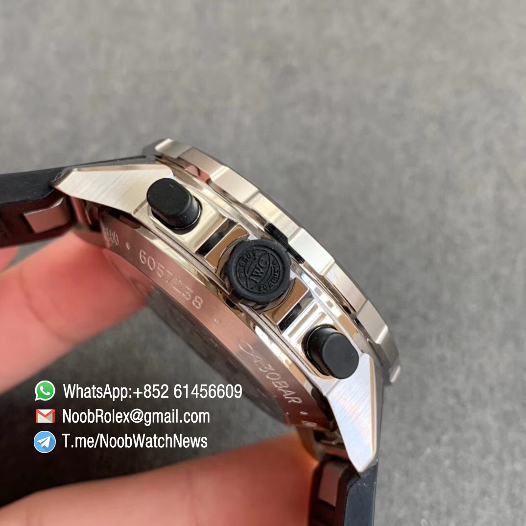 Noob Watch Time V6F Superclone IWC Aquatimer Sharks Edition Steel Case Black Dial Black Rubber Strap 04 Noob Watch Time V6F Superclone IWC Aquatimer Sharks Edition Steel Case Black Dial Black Rubber Strap 04