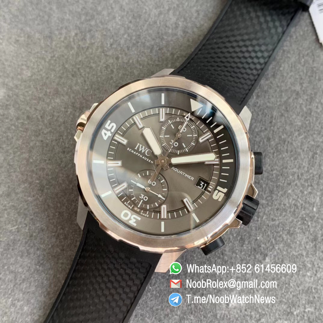 Noob Watch Time V6F Superclone IWC Aquatimer Sharks Edition Steel Case Black Dial Black Rubber Strap 09 Noob Watch Time V6F Superclone IWC Aquatimer Sharks Edition Steel Case Black Dial Black Rubber Strap 09