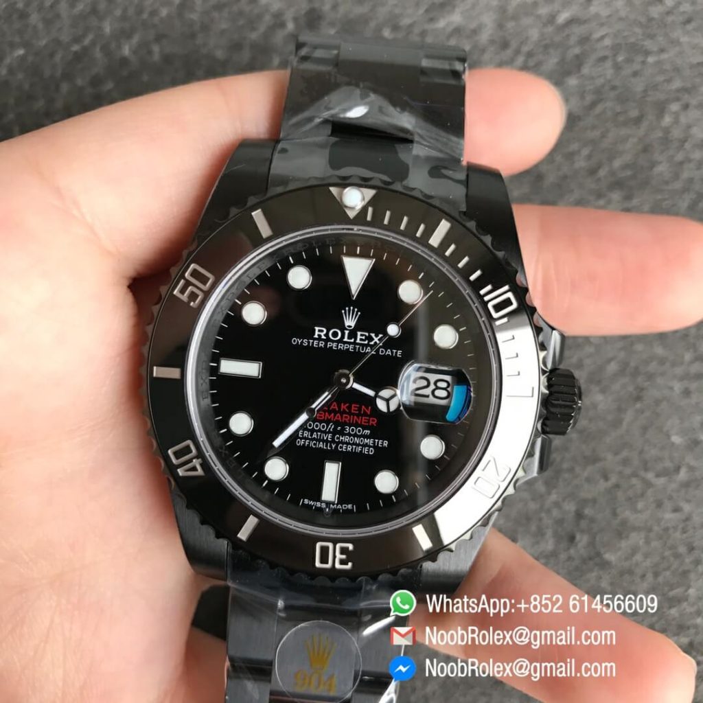 Noob Watch Time V6F Superclone Rolex Blaken Submariner Singer Red