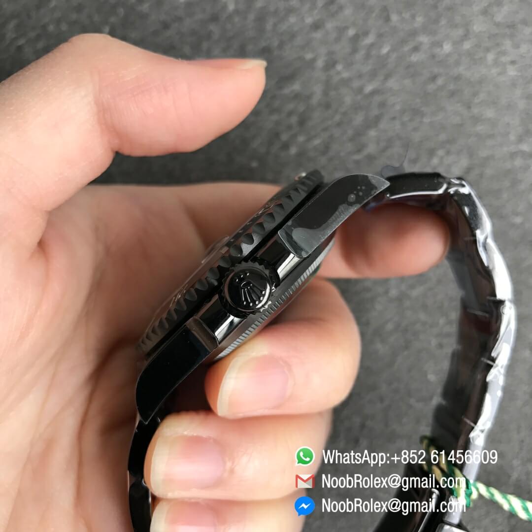 Noob Watch Time V6F Superclone Rolex Blaken Submariner Date 116610LN Double Red PVD Full Black 904 Steel A2824 Movement 04
