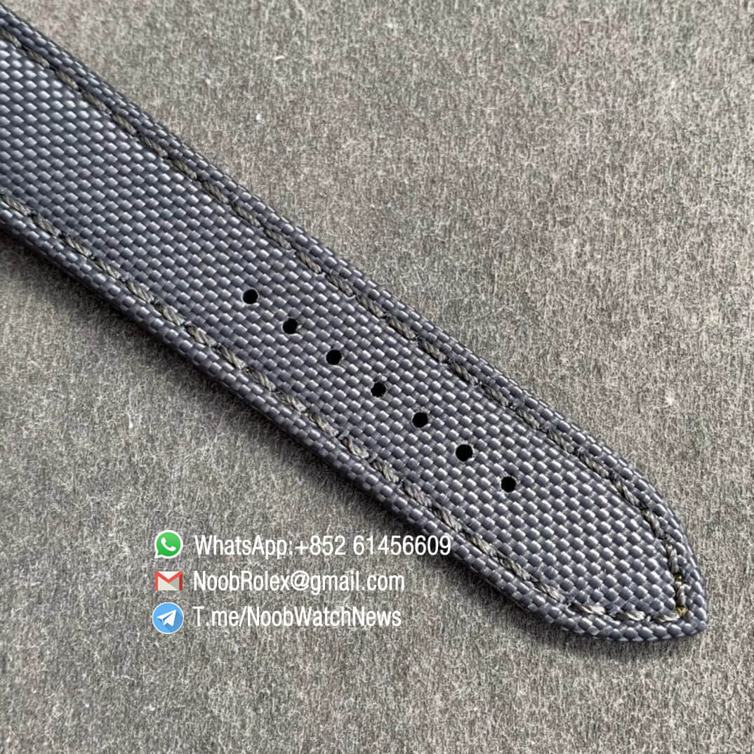 Noob Watch Time V9F Top Quality Fake Breitling Avenger Bandit Chrono Grey Dial Titanium Case Black Nylon Strap A7750 07