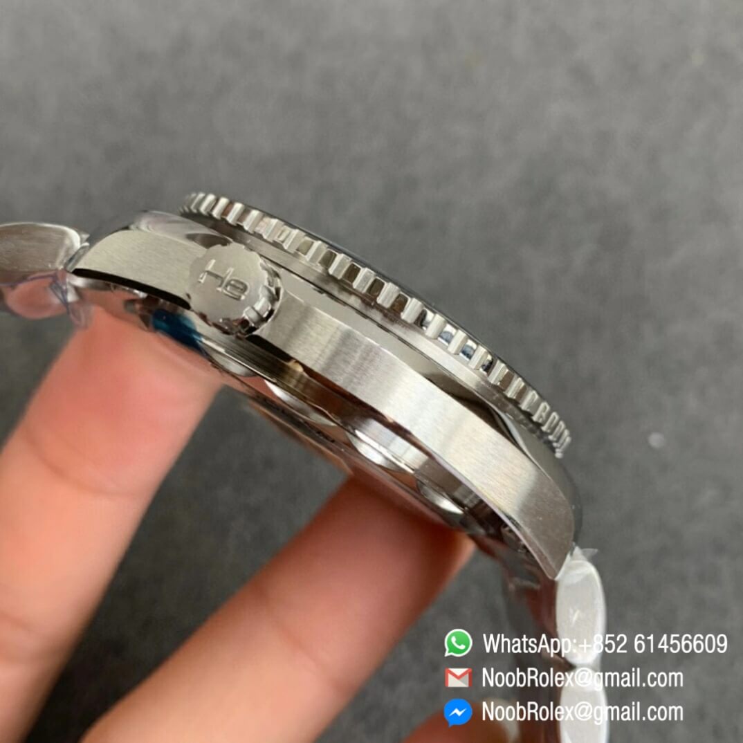 Noob Watch Time VSF Seamaster Planet Ocean 600m Steel Case Black Dial Black Bezel on Steel Bracelet A8800 05