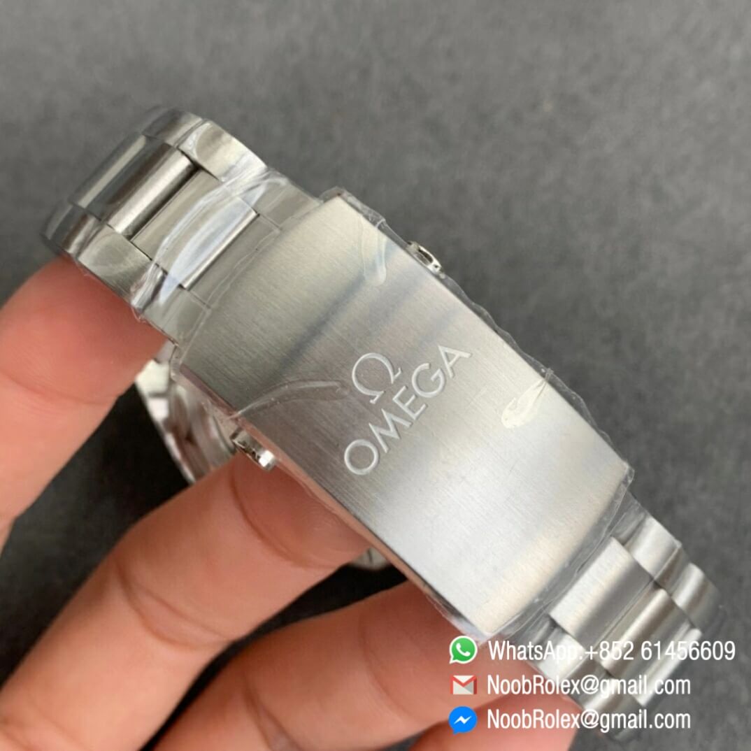 Noob Watch Time VSF Seamaster Planet Ocean 600m Steel Case Black Dial Black Bezel on Steel Bracelet A8800 06