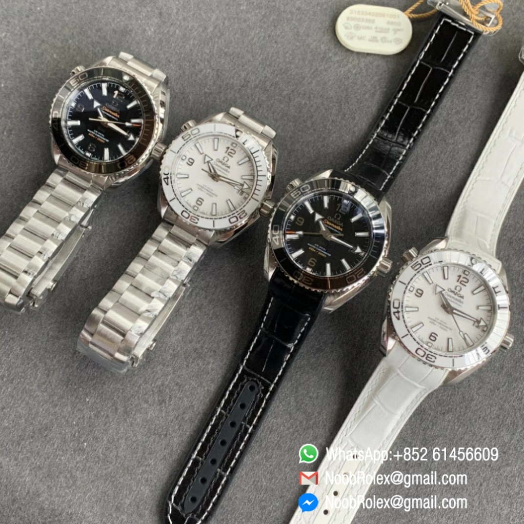 Noob Watch Time VSF Seamaster Planet Ocean Steel Case White Dial White Bezel on Steel Bracelet A8800 11