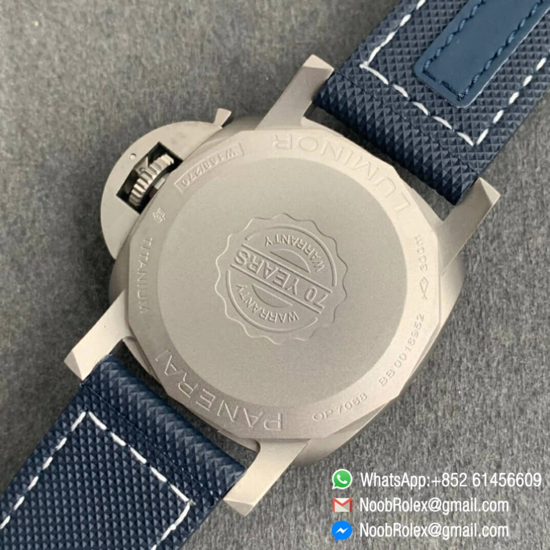 Noob Watch Time VSF Superclone PAM1117 Titanium Case Blue Dial on Blue Kevlar Composite Strap P9010 08