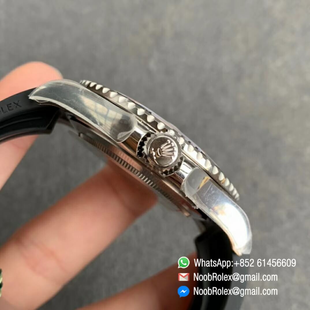 Noob Watch Time VSF Top Replica Yacht Master 42mm 226659 3D Black Ceramic Bezel Black Dial Black Rubber Strap VS3235 04