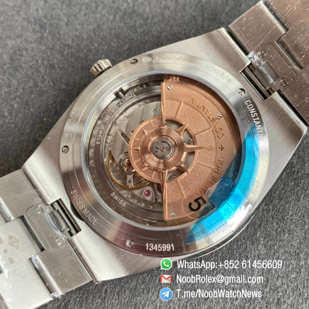Noob Watch Time XF Superclone Vancheron Constantin Overseas Ultra Thin 2000V Steel Case Bracelet Black Dial Clone 1120 Movement 08 1