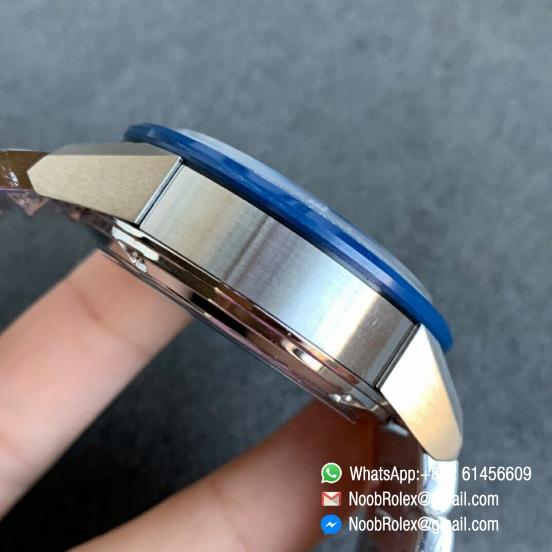 Noob Watch Time XF Top Fake Tag Heuer Carrera Heuer 01 Chrono 43mm Blue Ceramic Bezel Skeleton Dial Steel Case Bracelet A1887 05