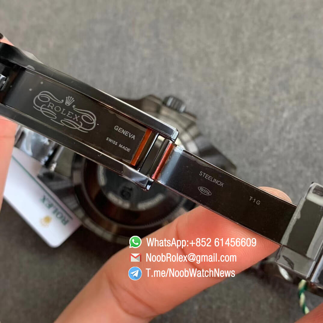 Noob WatchTime V6F Superclone Rolex Blaken Submariner Independently Customized Edition DLC Full Black 904 Steel A2824 Movement 07