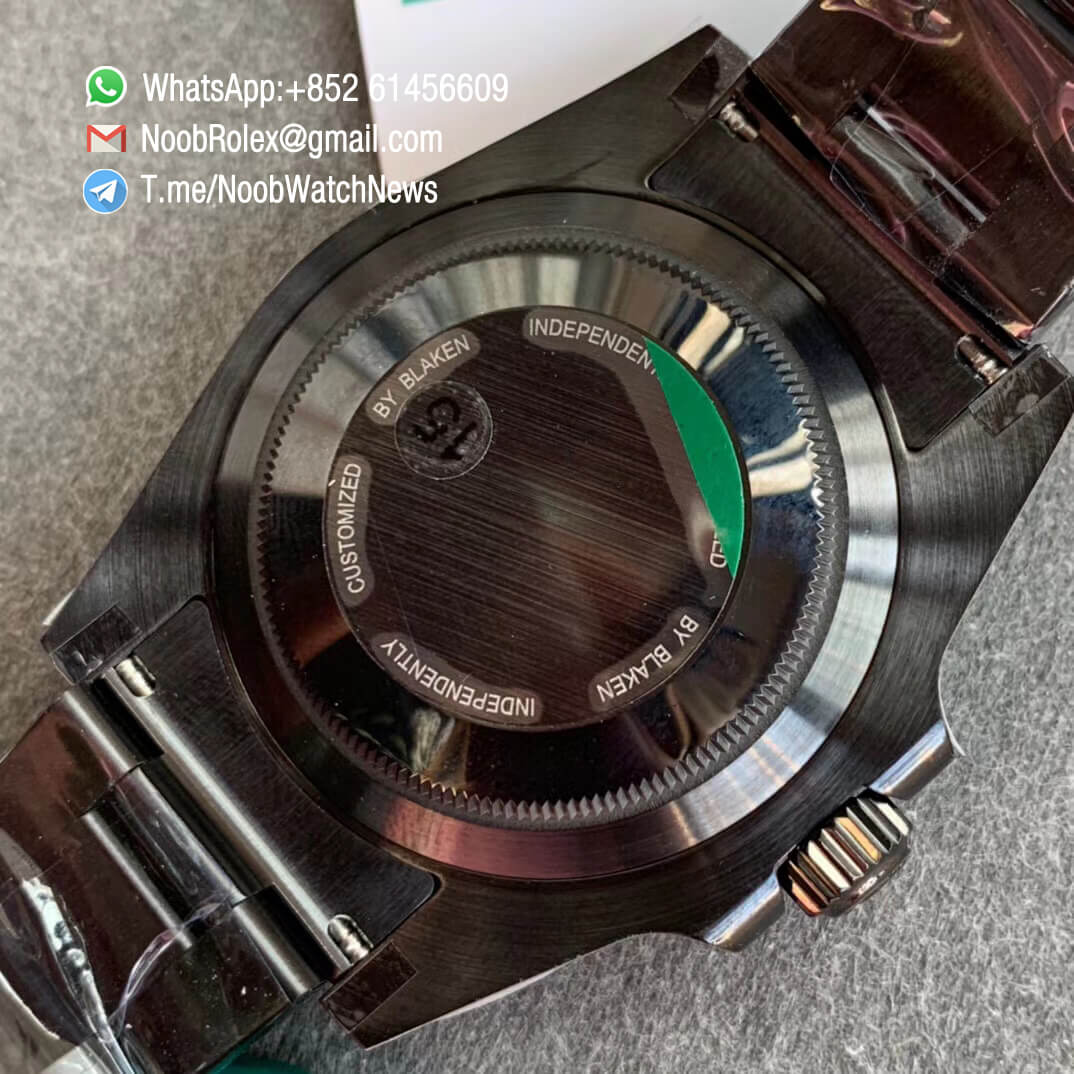 Noob WatchTime V6F Superclone Rolex Blaken Submariner Independently Customized Edition DLC Full Black 904 Steel A2824 Movement 08