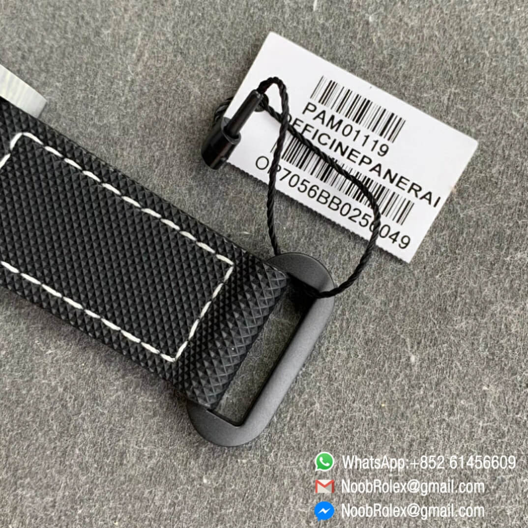 VSF Superclone Panerai Luminor Marina PAM01119 44mm Carbon Case Dark Grey Dial on Black Kevlar Composite Strap P9010 Clone Movement 06
