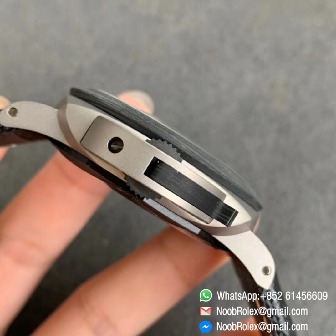 VSF Top Fake Panerai Luminor Marina PAM01662 Satin polished Ti on Black Kevlar Composite Strap P9010 Clone Movement 05