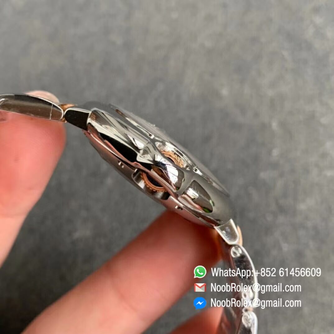 Balon Bleu Ladies 33mm Steel Case MOP Dial Two Tone Rose Gold Steel Bracelet V6F V7 Jap NH05 04