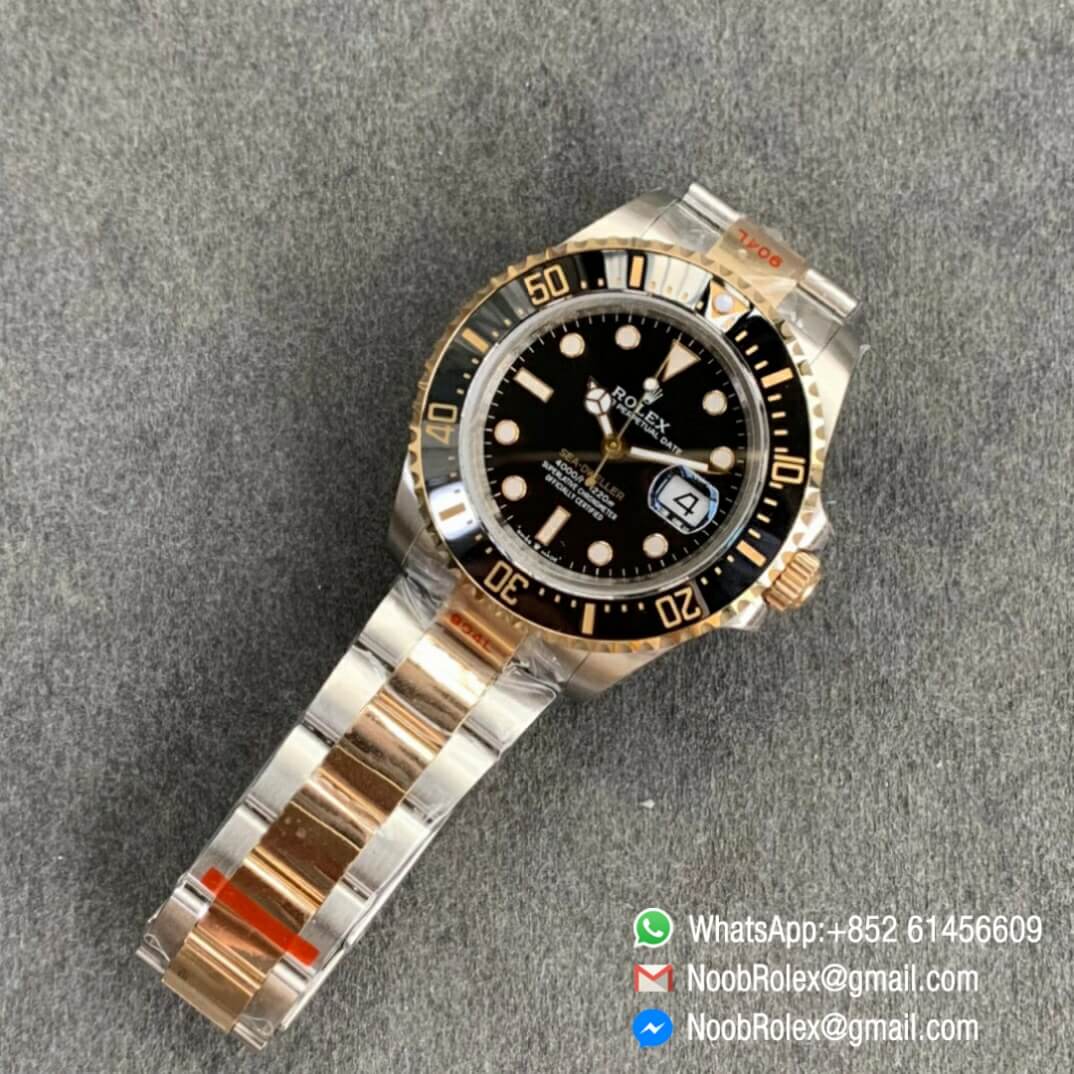 GMF Super Clone Sea Dweller Two Tone Steel Wrapped 18K Yellow Gold 126603 Black Dial SA3235 V4 09