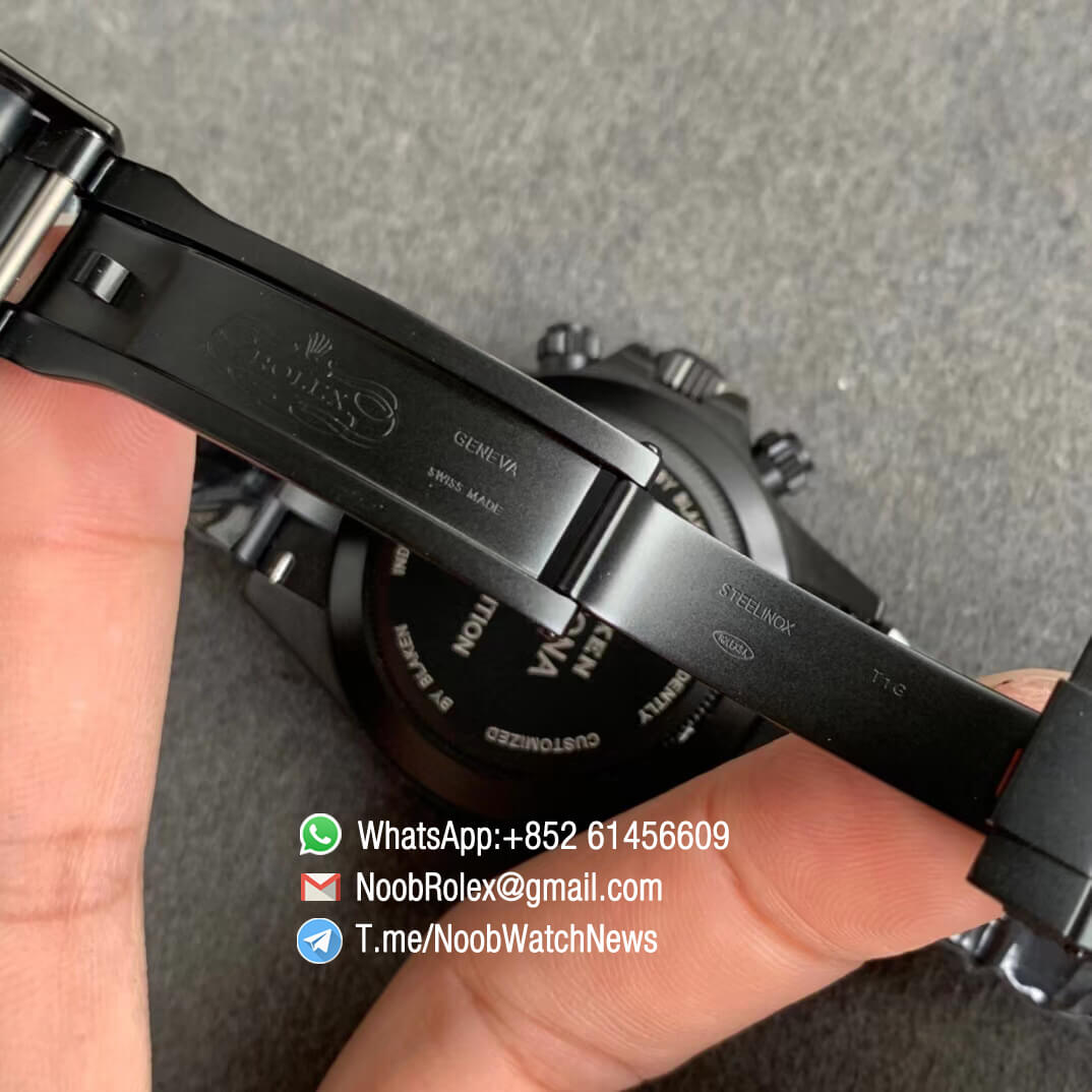 IPKF Blaken Daytona Limited Edition Independently Customized Full Black PVD Solid Steel Case Bracelet Black Dial Colorful Hands A4130 08