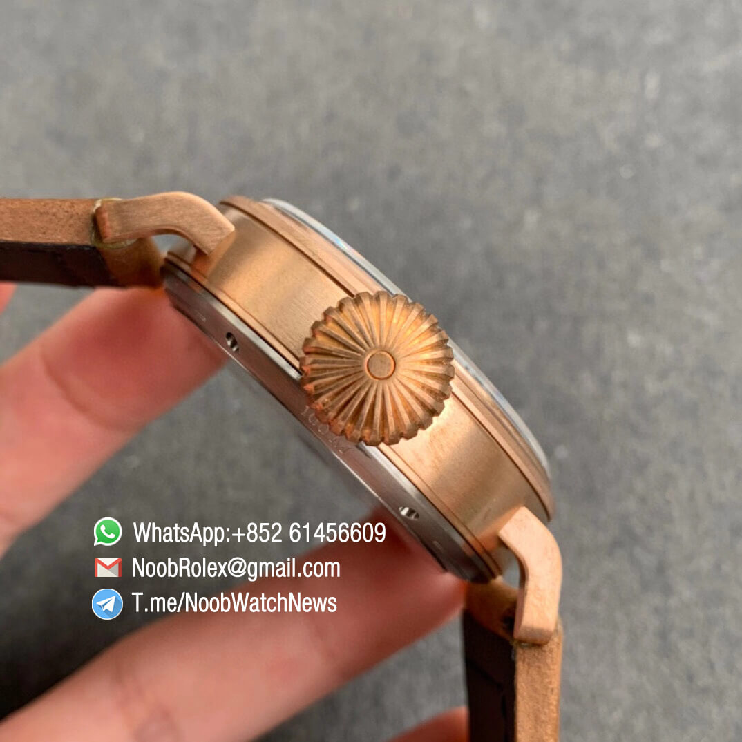 XF V2 Superclone Zenith Flying Instruments Montre DAeronef Type 20 Pilot Extra Special Black Dial Bronze Case Brown Leather A2824 04