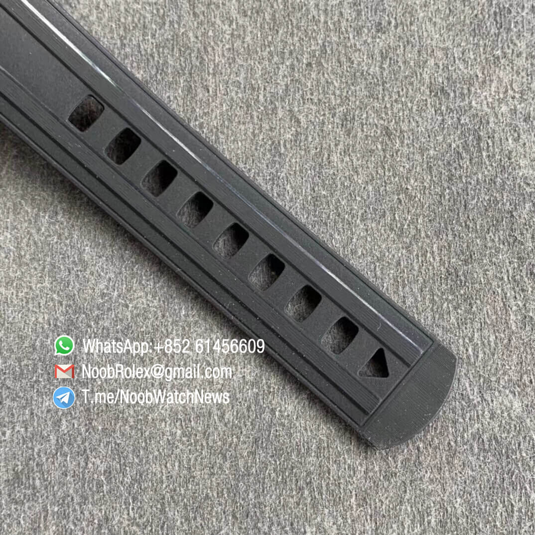 VSF SuperClone Watch Omega Seamaster Diver 300M Nekton Black Wave Textured Dial Titanium Bezel on Rubber Strap A8806 07