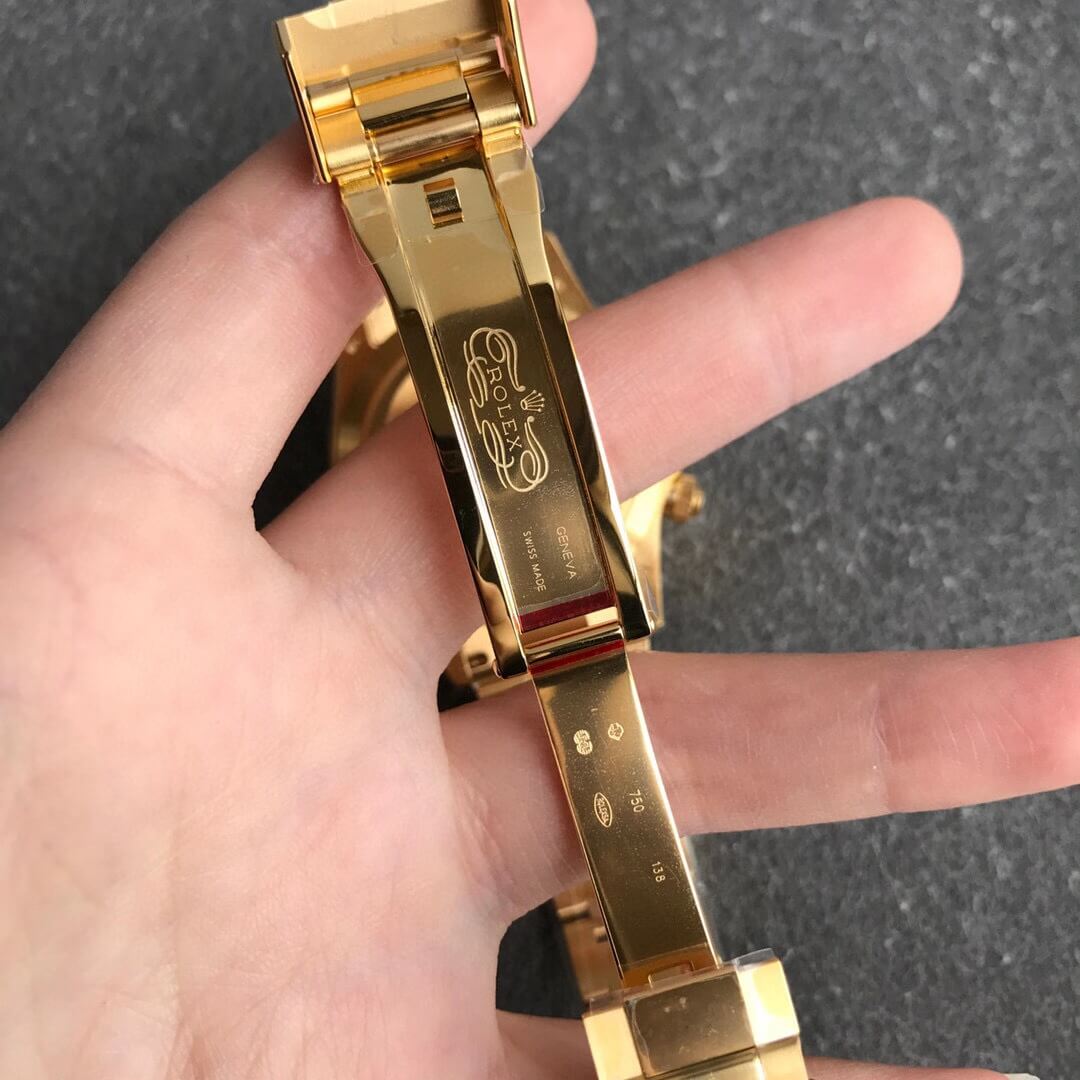 Noob Rolex Daytona 116508 Full Yellow Gold 904L Steel Case and Bracelet Diamonds Marks Yellow Gold Dial SA4130 V3 07