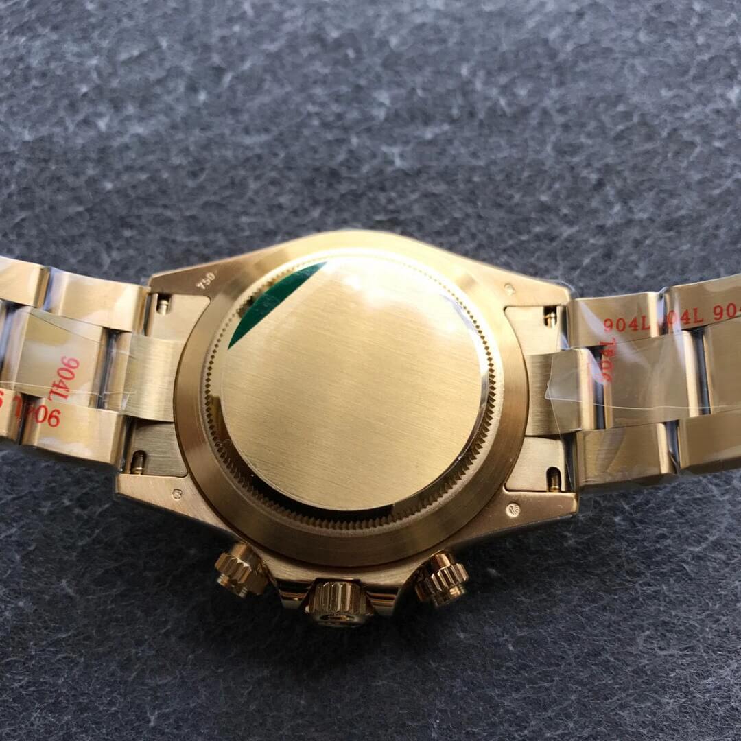 Noob Rolex Daytona 116508 Full Yellow Gold 904L Steel Case and Bracelet Diamonds Marks Yellow Gold Dial SA4130 V3 08