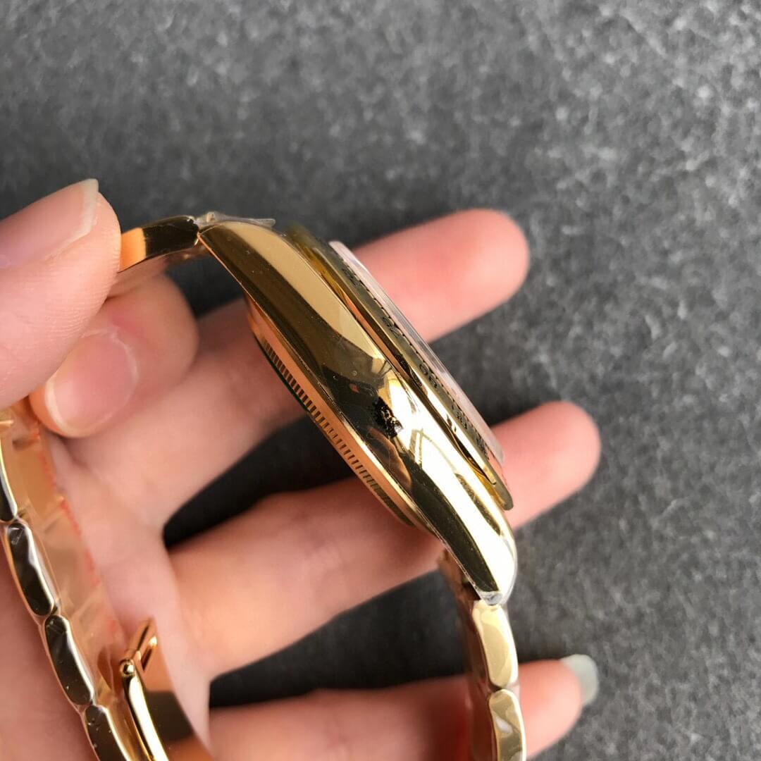 Noob Watch Daytona 116508 Yellow Gold 904L Steel Case and Bracelet Black Diamonds Dial SA4130 V3 05