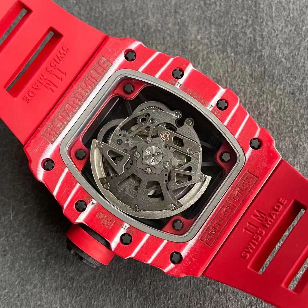 RMX Factory Richard Mille RM35 02 Rafael Nadal Red Forged Carbon Case Red Crown RMX Watch Box Limited Edition 08