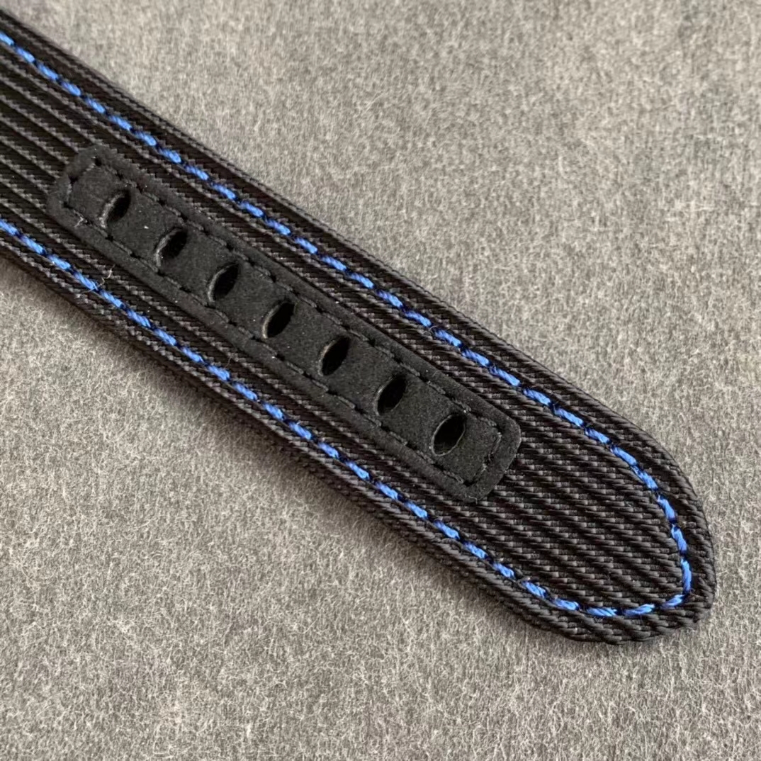 VSF Panerai PAM1176 Bucherer BLUE GMT Function Black Ceramic Case Black Dial On Blue Textile Strap Clone P9011 07