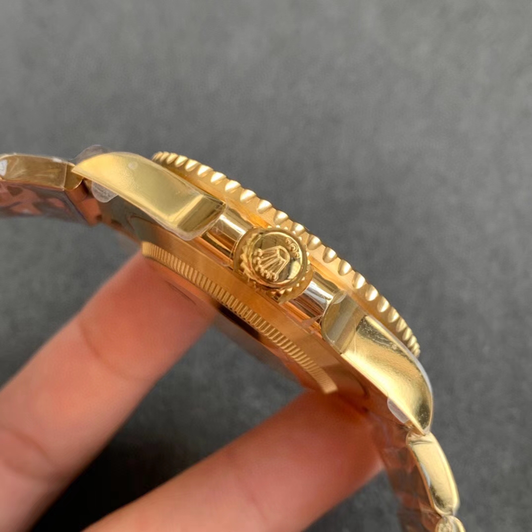 VSF Rolex Submariner 116618LB Blue Ceramic Bezel Black Dial 18K Yellow Gold Plated 904L Steel VS3135 Movement 04