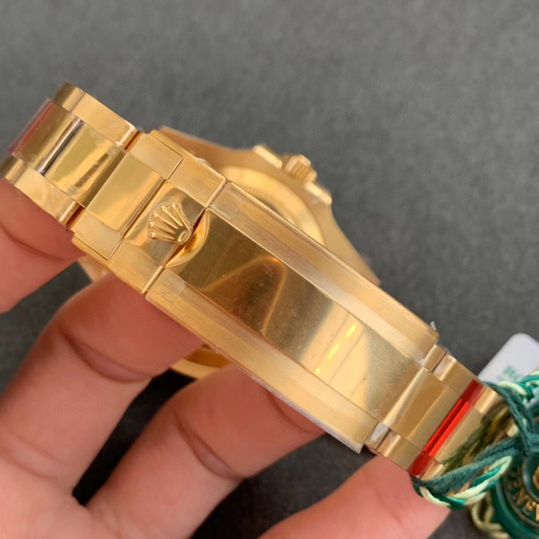 VSF Rolex Submariner 116618LB Blue Ceramic Bezel Black Dial 18K Yellow Gold Plated 904L Steel VS3135 Movement 06