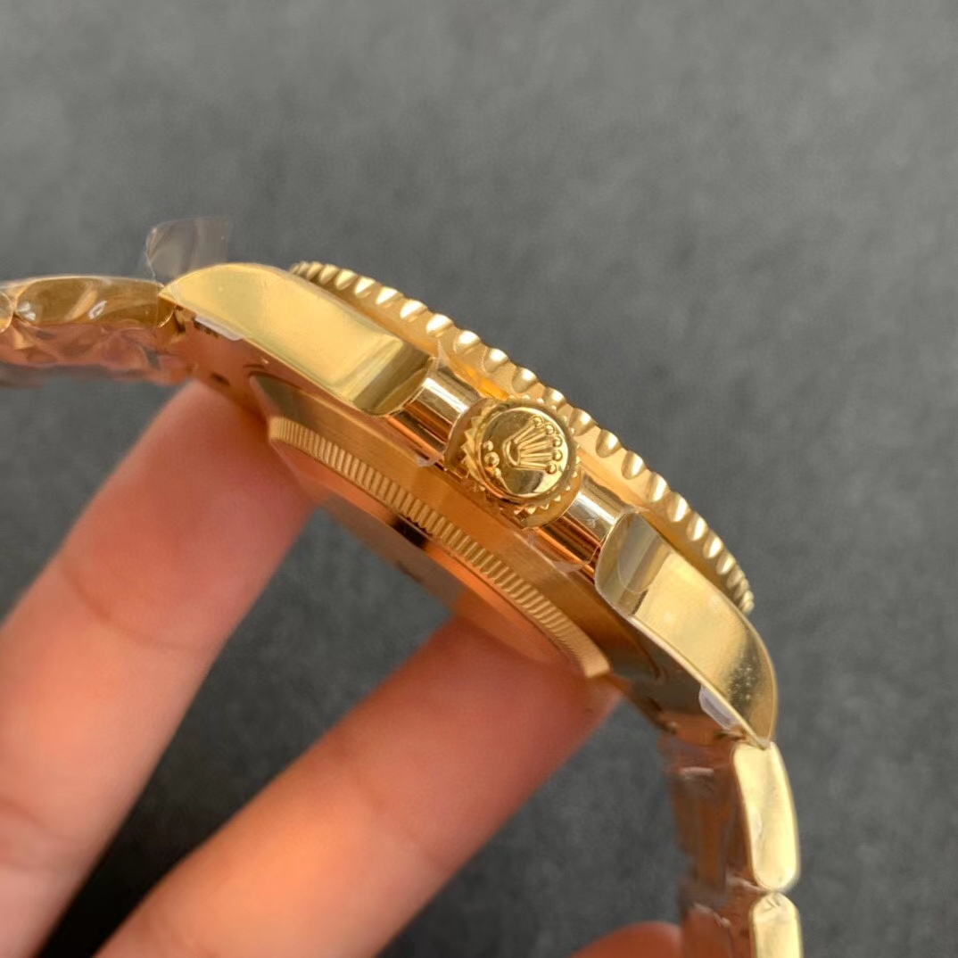 VSF Rolex Submariner 116618LN Black Ceramic Bezel Black Dial 18K Yellow Gold Plated on 904L Steel VS3135 Movement 04