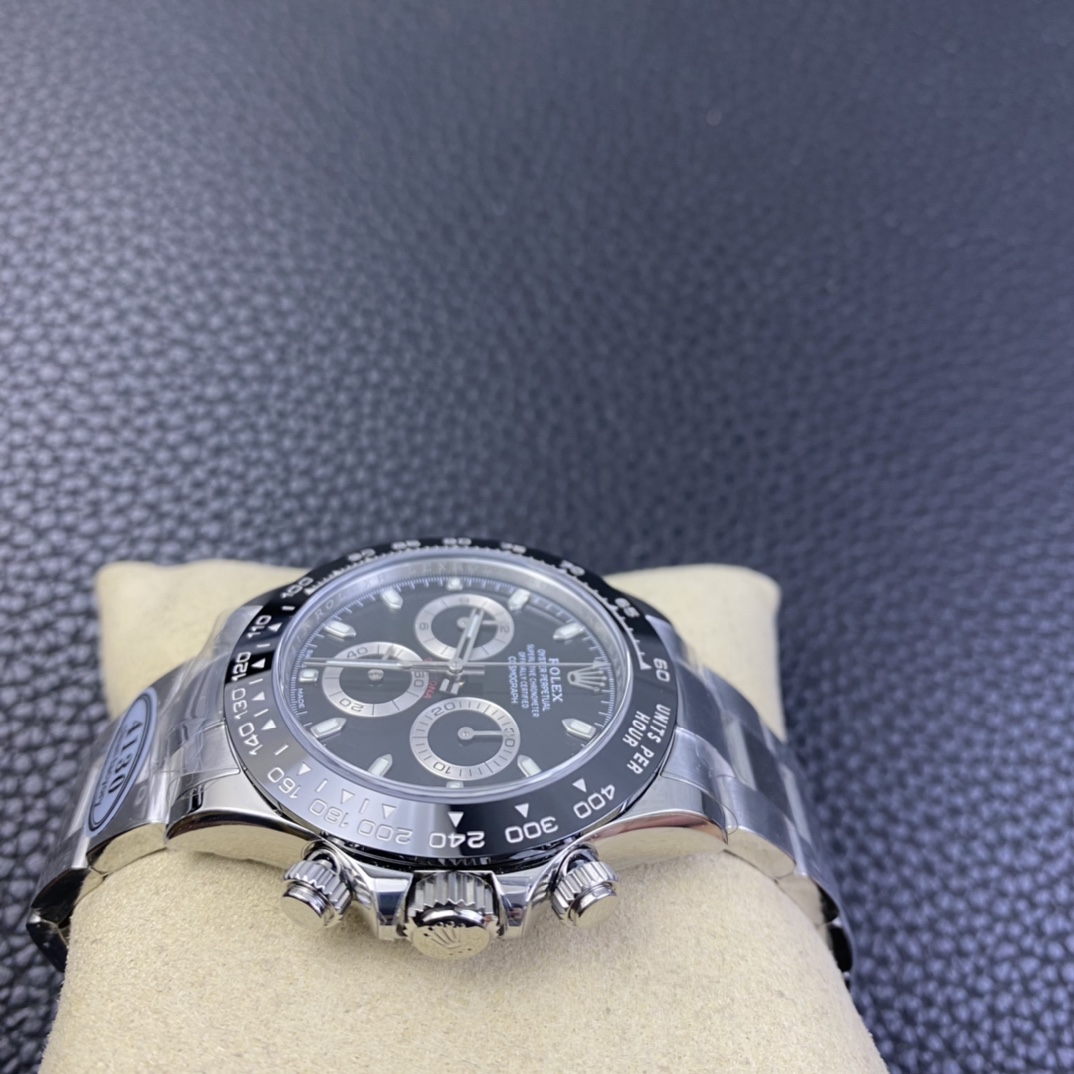 Clean Factory Top Replica Rolex Daytona 116500 904L Steel Case and Bracelet Black Dial SA4130 Movement 05