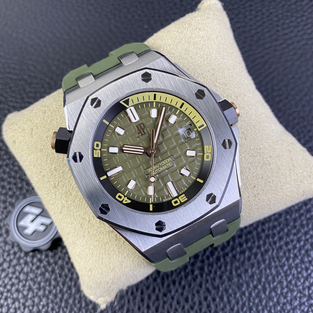 Noob Watch Time ZF Best Edition Royal Oak Offshore Diver 15720 Green