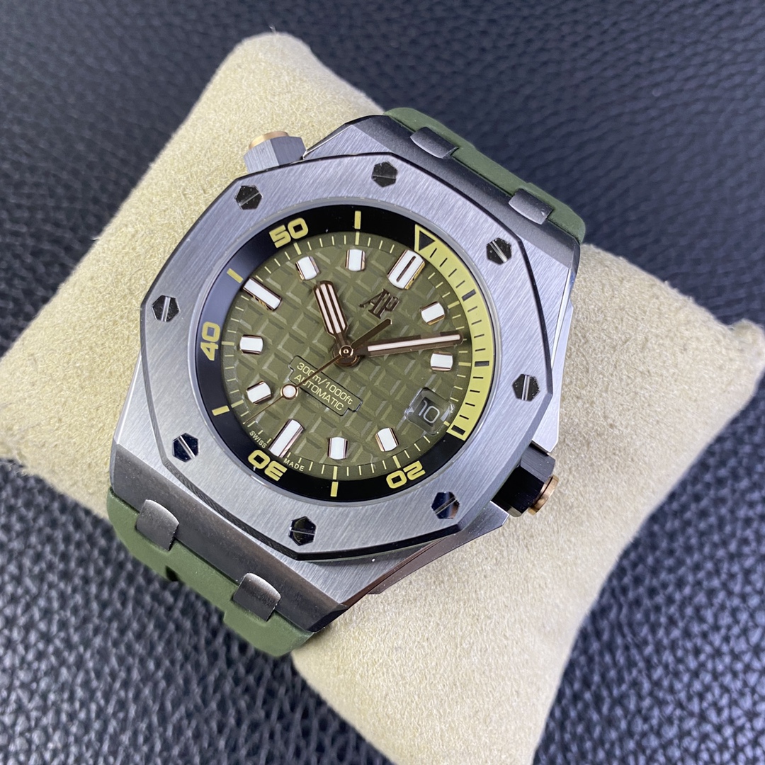 Noob Watch Time ZF Best Edition Royal Oak Offshore Diver 15720 Green