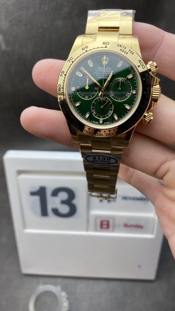Daytona 116508 Clean 11 Best Edition Green Dial on YG Bracelet SA4130 V2