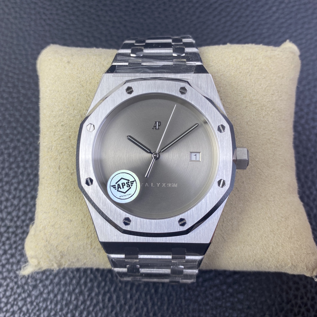 APSF Royal Oak 41mm 1017 ALYX 9SM Stainless Steel Case Bracelet Silver Dial SA3120 Movement 01