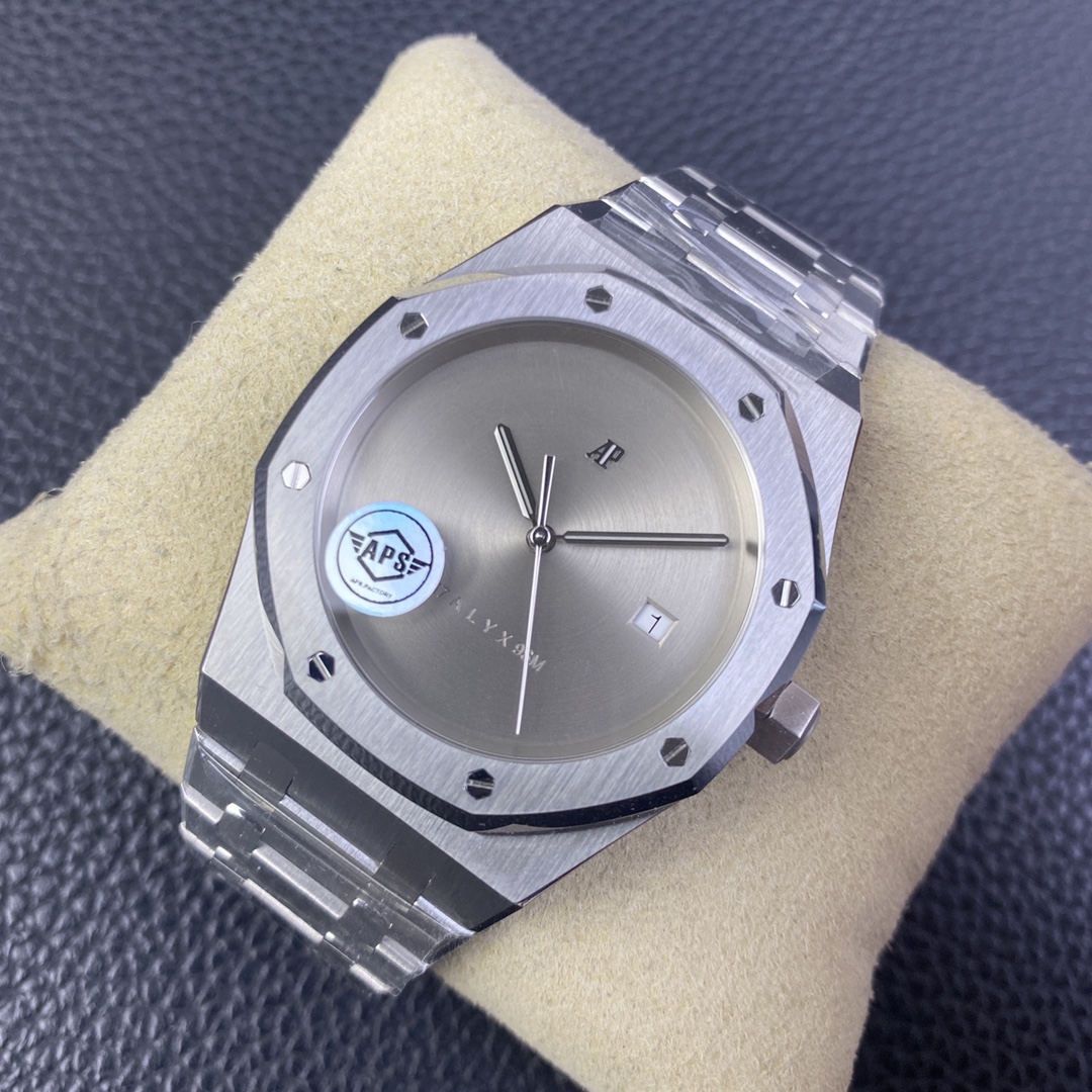 APSF Royal Oak 41mm 1017 ALYX 9SM Stainless Steel Case Bracelet Silver Dial SA3120 Movement 03
