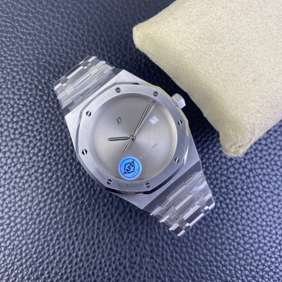 APSF Royal Oak 41mm 1017 ALYX 9SM Stainless Steel Case Bracelet Silver Dial SA3120 Movement 08