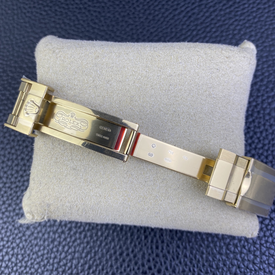 China Clean Factory Watch Daytona 116518 Yellow Gold Case White Dial Black Ceramic Bezel Black Oysterflex Rubber Strap SA4130 07