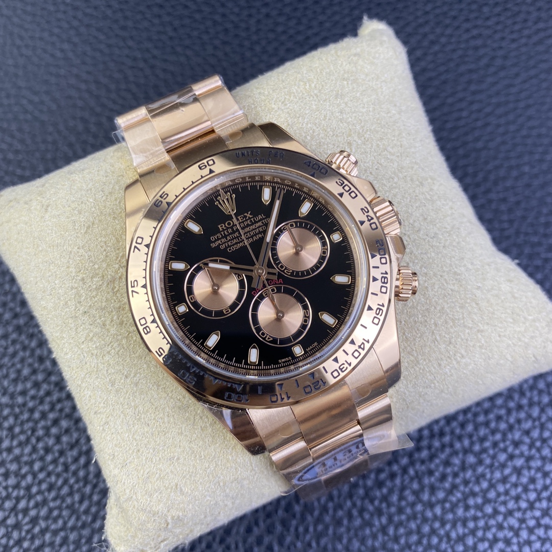 Clean Factory Daytona 116505 Best Edition Black Dial Rose Gold Sub Dial on Rose Gold Case Bracelet SA4130 02